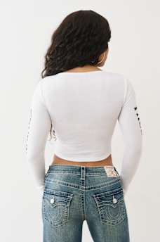 RIBBED LOGO TWISTED KEYHOLE TOP, image 6