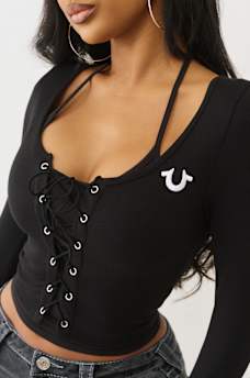 LAYERED CORSET LONG SLEEVE TOP, image 2