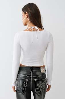 LAYERED CORSET LONG SLEEVE TOP, image 5