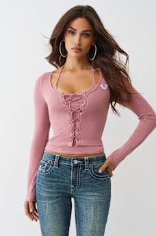 LAYERED CORSET LONG SLEEVE TOP, image 2