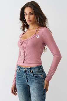 LAYERED CORSET LONG SLEEVE TOP, image 4