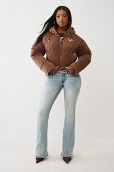 CHAQUETA ACOLCHADA DE ALTO BRILLO CON CAPUCHA, image 3