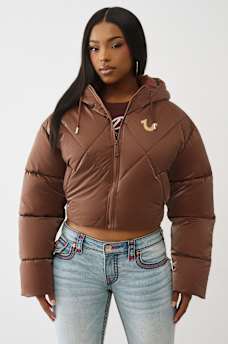 CHAQUETA ACOLCHADA DE ALTO BRILLO CON CAPUCHA, image 5