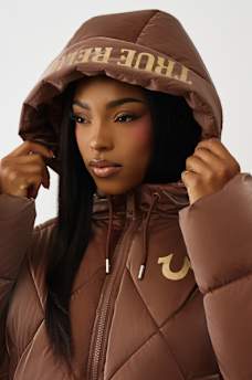 CHAQUETA ACOLCHADA DE ALTO BRILLO CON CAPUCHA, image 6