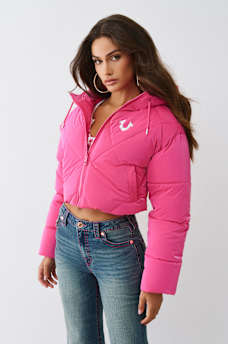 CHAQUETA ACOLCHADA DE ALTO BRILLO CON CAPUCHA, image 4