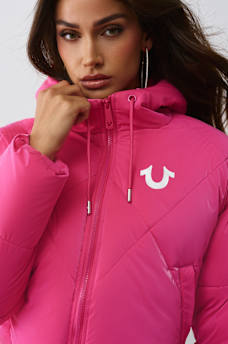 CHAQUETA ACOLCHADA DE ALTO BRILLO CON CAPUCHA, image 6