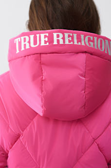 CHAQUETA ACOLCHADA DE ALTO BRILLO CON CAPUCHA, image 8