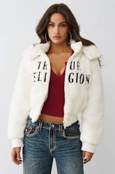EMBROIDERED SHERPA JACKET, image 3