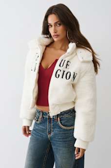 EMBROIDERED SHERPA JACKET, image 4