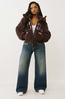 CHAQUETA SHERPA BORDADA, image 2