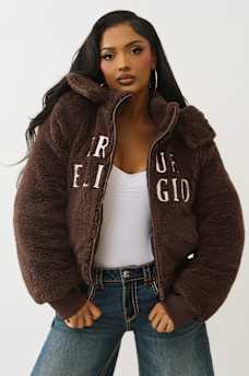 CHAQUETA SHERPA BORDADA, image 3