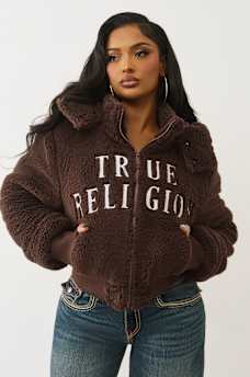 CHAQUETA SHERPA BORDADA, image 1