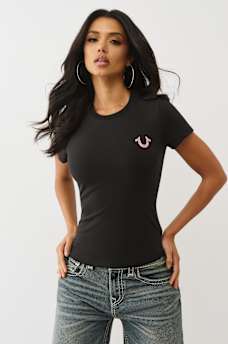 CRYSTAL LOGO CREWNECK TEE, image 2