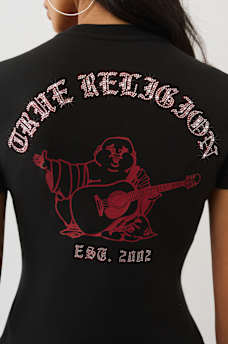 CRYSTAL LOGO CREWNECK TEE, image 1