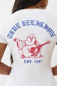 CRYSTAL LOGO CREWNECK TEE, image 1