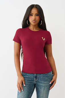 CRYSTAL LOGO CREWNECK TEE, image 2