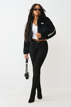 FAUX FUR LOGO ZIP JACKET, image 5
