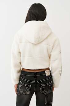 FAUX FUR LOGO ZIP JACKET, image 6