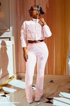 VELOUR  BOOTCUT TRACK PANT, image 1