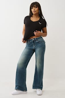 CRYSTAL BUDDHA V NECK TEE, image 3