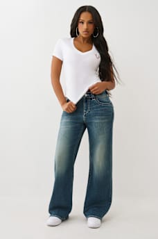 CRYSTAL BUDDHA V NECK TEE, image 3