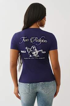 CRYSTAL BUDDHA V NECK TEE, image 5