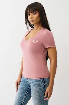 CAMISETA CON CUELLO EN V BUDDHA CON CRISTALES, image 4