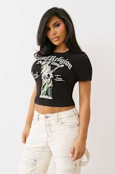 CRYSTAL LADY LIBERTY BABY TEE, image 4
