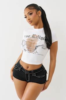 DISTRESSED CAP SLEEVE BABY TEE, image 4