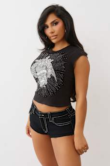 CRYSTAL WINGED HEART GRAPHIC BABY TEE, image 4