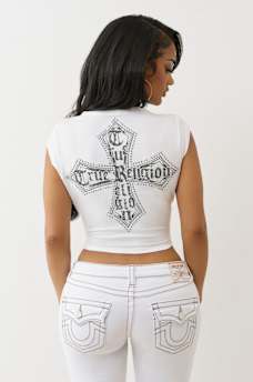 CRYSTAL LOGO CREST BABY TEE, image 6