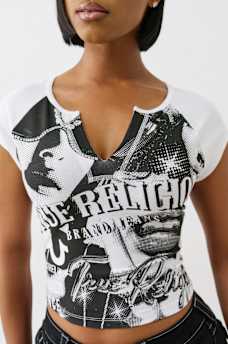 PAPARAZZI V NOTCH TEE, image 1