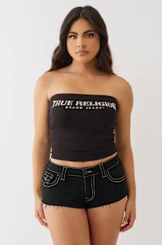 STRAPLESS RIB BANDEAU TOP, image 2