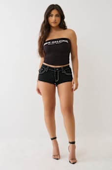 STRAPLESS RIB BANDEAU TOP, image 3