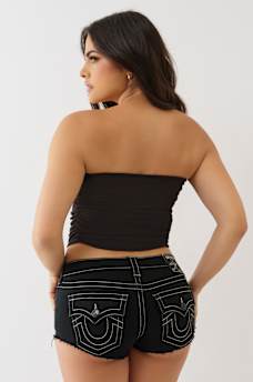 STRAPLESS RIB BANDEAU TOP, image 5