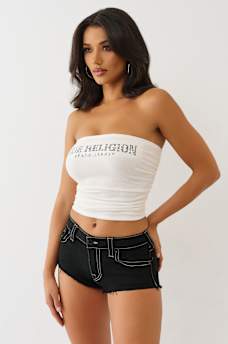STRAPLESS RIB BANDEAU TOP, image 5