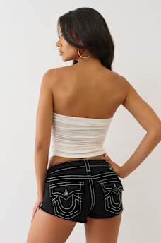 STRAPLESS RIB BANDEAU TOP, image 7