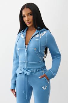 SHRUNKEN BIG T ZIP UP HOODIE, image 4