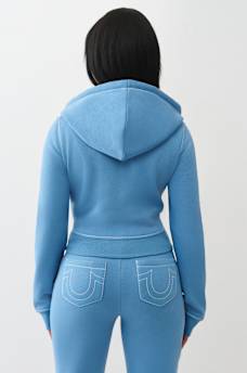 SHRUNKEN BIG T ZIP UP HOODIE, image 5
