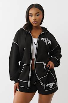 WINGED HEART APPLIQUE BOYFRIEND HOODIE, image 4