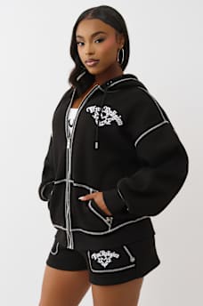 WINGED HEART APPLIQUE BOYFRIEND HOODIE, image 5