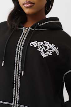 WINGED HEART APPLIQUE BOYFRIEND HOODIE, image 6