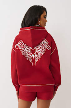 WINGED HEART APPLIQUE BOYFRIEND HOODIE, image 6