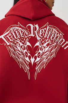 WINGED HEART APPLIQUE BOYFRIEND HOODIE, image 1