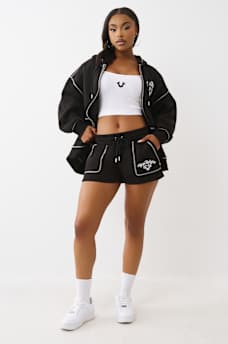 EMBROIDERED RELAXED SHORT, image 3
