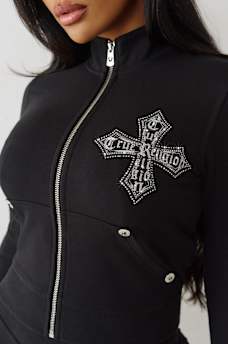 CRYSTAL TERRY TRACK JACKET, image 6