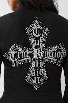 CRYSTAL TERRY TRACK JACKET, image 1
