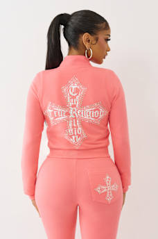 CRYSTAL TERRY TRACK JACKET, image 6
