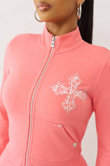 CRYSTAL TERRY TRACK JACKET, image 7