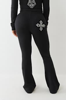CRYSTAL TERRY BOOTCUT SWEATPANT, image 4